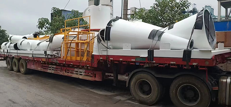 湖南某老板訂購(gòu)時(shí)產(chǎn)十五噸氫氧化鈣生產(chǎn)線貨物到場(chǎng)剪影！